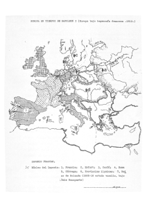 El mapa del imperio de Napole&oacute;n en 1812 en blanco y