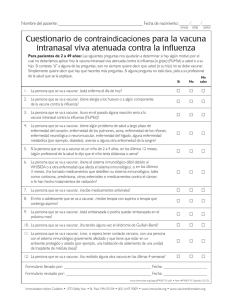 Screening Questionnaire for Intranasal Influenza Vaccination