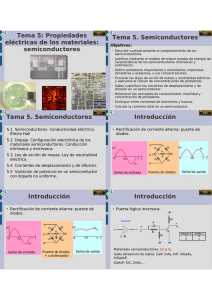 Tema 5: Propiedades eléctricas de los materiales: semiconductores