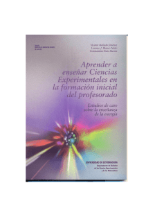 Aprender a enseñar ciencias experimentales en la formación inicial