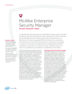 McAfee Enterprise Security Manager Ficha Técnica