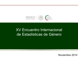 XV Encuentro Internacional de Estadísticas de Género