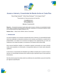 Acceso a Internet y Conectividad de Banda Ancha en Costa Rica