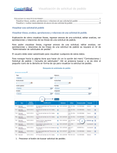 Visualización de solicitud de pedido