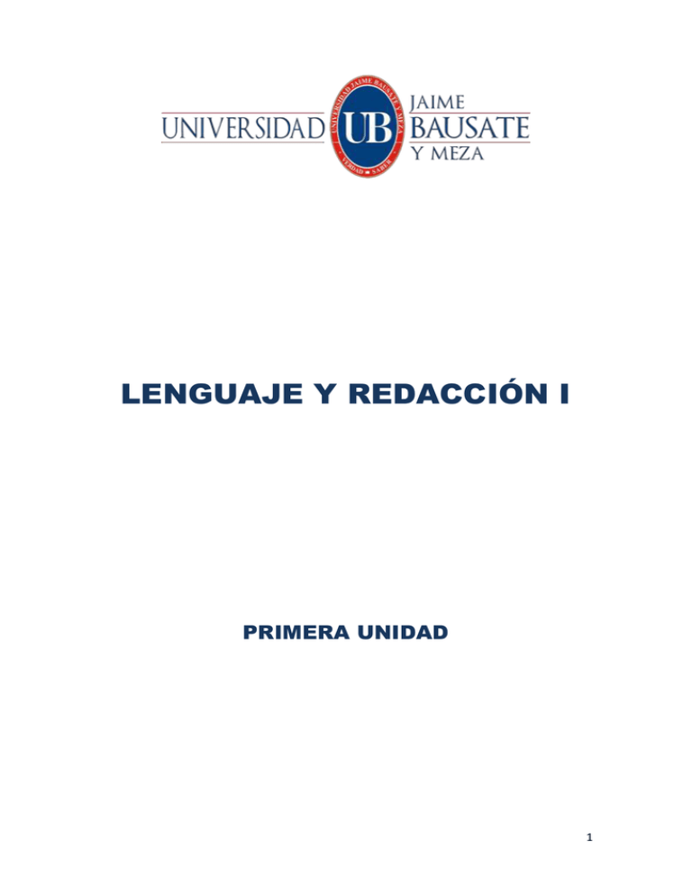 LENGUAJE Y REDACCIÓN I