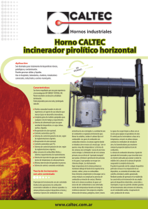 Horno CALTEC incinerador pirolítico horizontal Horno CALTEC