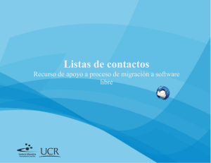 Listas de contactos - Migración a Software Libre