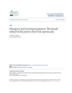 Misogyny and (mis)representation: The female subject in the poetry