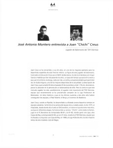 José Antonio Montero entrevista a Joan "Chichi" Creus