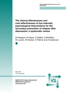 The clinical effectiveness and cost-effectiveness of low