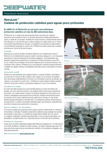 RetroLink™ Cadena de protección catódica para aguas poco
