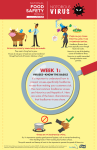 WEEK 1 - National Food Safety Month