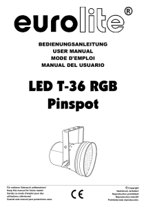 EUROLITE LED T-36 RGB Pinspot User Manual