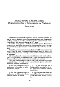 Música sonora y música callada Reflexiones sobre elpensamiento