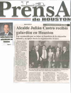 Julián t:astro tual galardonado en ¡I Houston