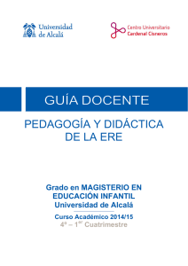 pedagogía y didáctica de la ere - Centro Universitario Cardenal