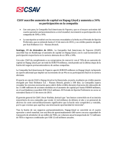 2014-12-19 CSAV suscribe aumento de capital en Hapag