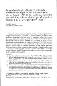 La producción de pólvora en la España de finales del siglo