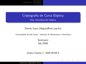 Criptografía de Curva Elíptica - Una introducción básica - IME-USP