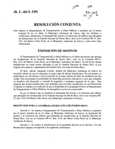(RC del S. 539) RESOLUCION CONJUNTA