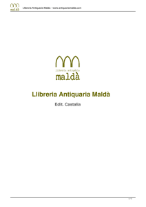 Llibreria Antiquaria Maldà Edit. Castalia