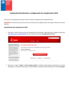 Instalación/Actualización y configuración de complemento JAVA