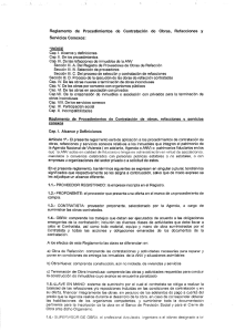 Reglamento de Procedimientos de Contratación de Obras