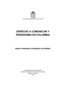 derecho a comunicar y periodismo en colombia
