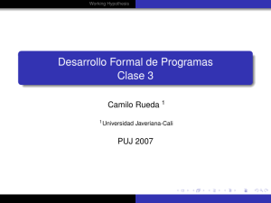 Desarrollo Formal de Programas Clase 3