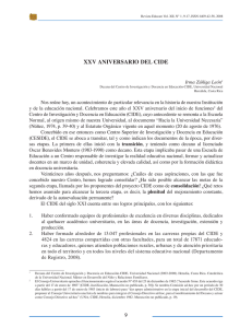 xxv aniversario del cide - Portal electrónico de Revistas Académicas