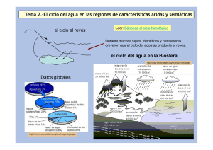 Tema 2.-El ciclo del agua en las regiones de características áridas y