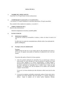 Solución transparente de incolora a amarillo pálido