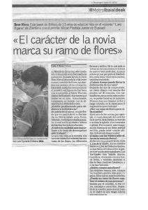 «El carácter de la novia marca su ramo de ﬂores»