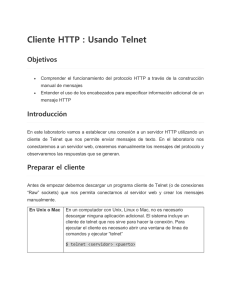 Cliente HTTP : Usando Telnet