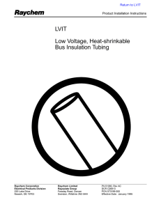 LVIT Low Voltage, Heat-shrinkable Bus Insulation Tubing