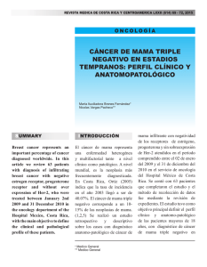 cáncer de mama triple negativo en estadios tempranos: perfil clínico
