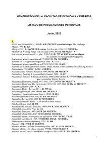 Listado general de revistas de la Hemeroteca
