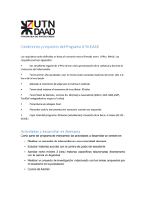 Condiciones y requisitos del Programa UTN-DAAD