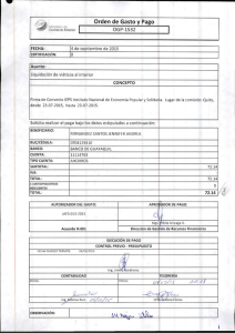 Orden de Gasto y Pago - Ministerio de Comercio Exterior