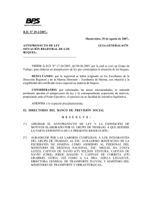 Anteproyecto de Ley sobre situación de Buques.