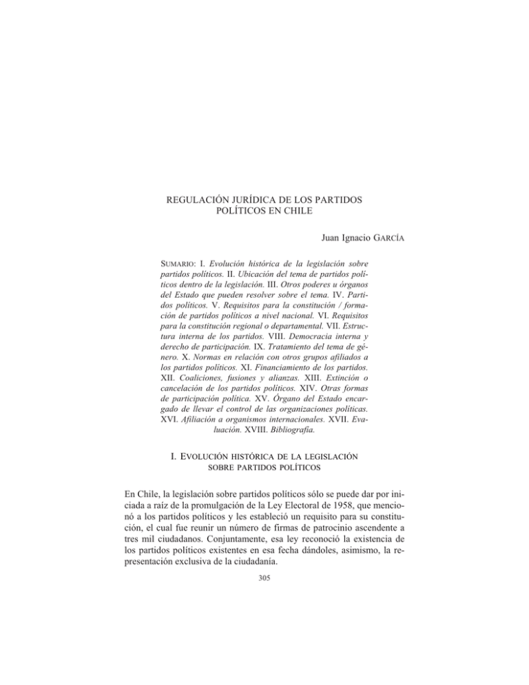 Regulaci N Juridica De Los Partidos Politicos En Chile