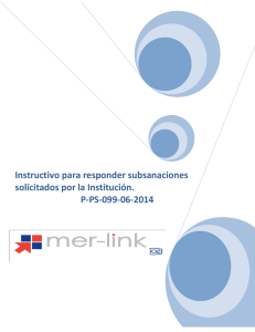p-ps-099-06-2014 responder a subsanes solicitados por - Mer-Link