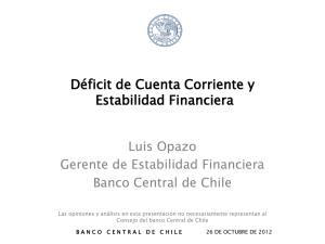 aunque los flujos de capitales brutos a Chile se mantienen elevados