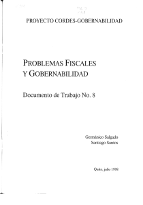 PROBLEMAS FISCALES Y GOBERNABILIDAD