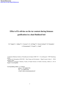 Effect of Fe-olivine on the tar content during biomass…