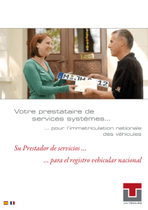Su Prestador de servicios … … para el registro vehicular
