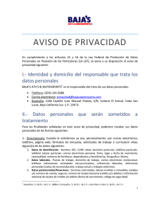 Política de Privacidad - PARASAILING (Cabo San Lucas)