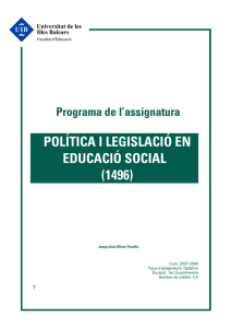 política i legislació en educació social (1496)