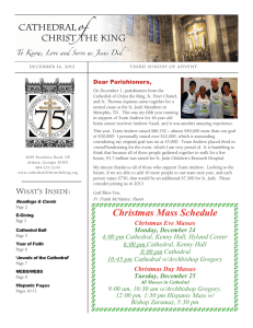 Christmas Mass Schedule - Cathedral of Christ the King