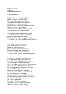 Poema de Mio Cid Anónimo CANTAR DE MIO CID CANTAR